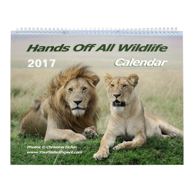 Händer av all djurlivkalender (Två-Sidan) Kalender (Omslag)