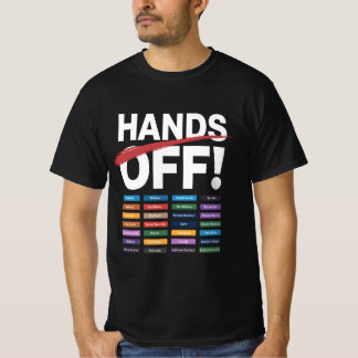 Händer av antitrumpantdesign för motpartstantikone t shirt