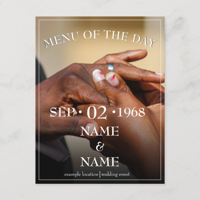 Händer av en fantastisk bröllop-partys Ring Tilläggskort (Framsida)