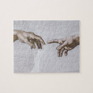 Händer av Gud och Adam av Michelangelo Pussel