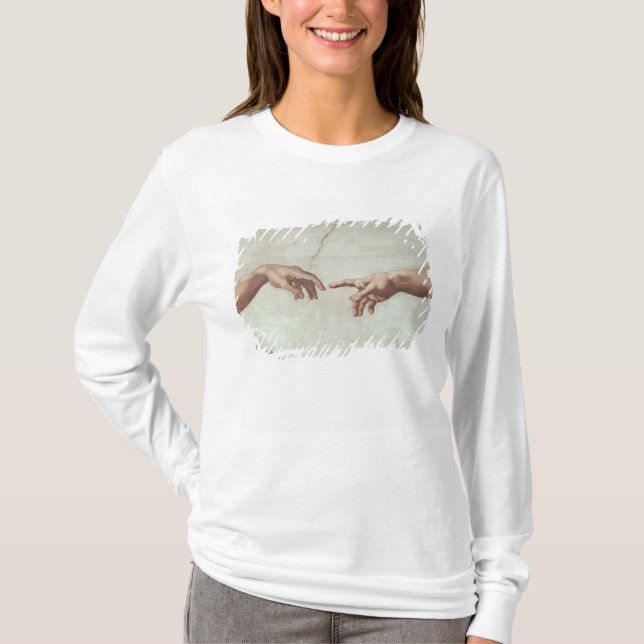 Händer av guden och Adam Tee Shirt (Framsida)