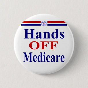 Händer av Medicare Knapp