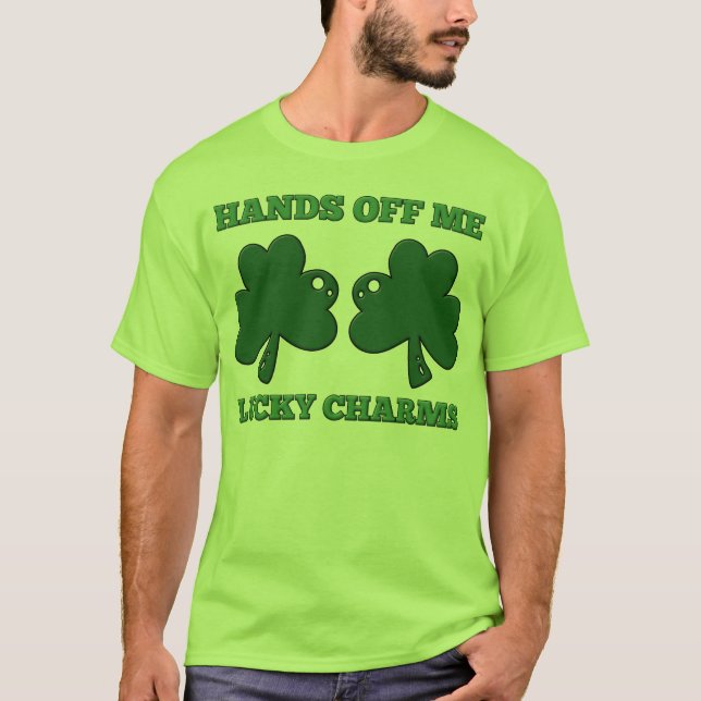 Händer av mig lyckliga berlock t shirt (Framsida)