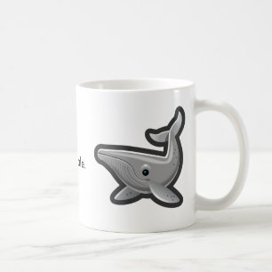 Händer av mitt puckelryggval kaffemugg