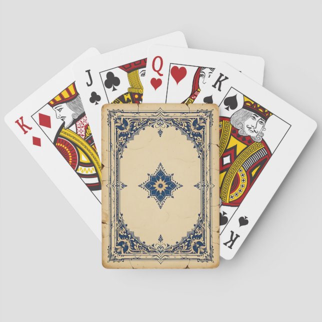 Händer av öde ett casinokort (Baksidan)