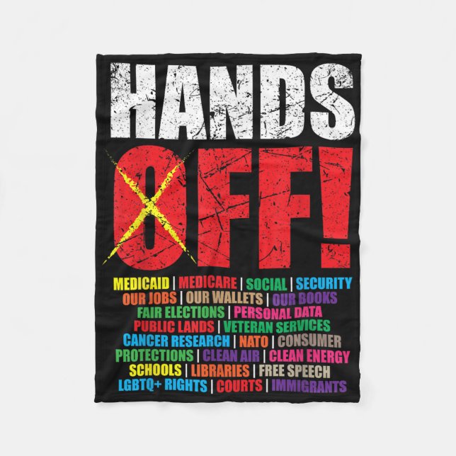 Händer av Protest 2025-aktivistprotest Fleecefilt (Framsidan)