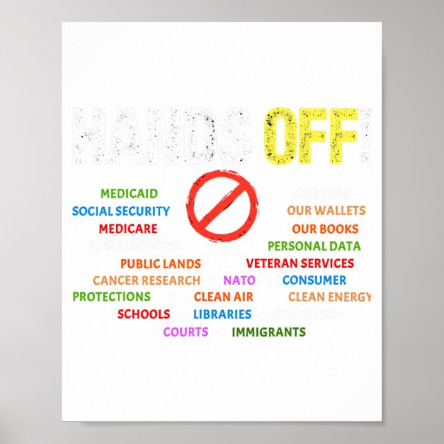 Händer av Protest Medicaid Medicare Social Securit Poster (Framsidan)