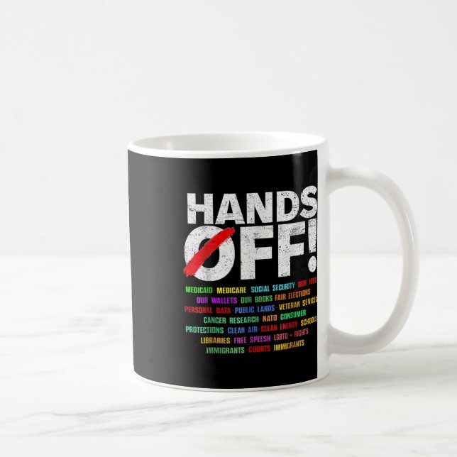 Händer av protest mot kvinnor i Manar Kaffemugg (Höger)