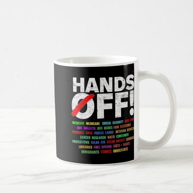 Händer av protest mot kvinnor i Manar Kaffemugg (Höger)
