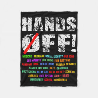 Händer av Protest Social Security and Medicare Pro Fleecefilt