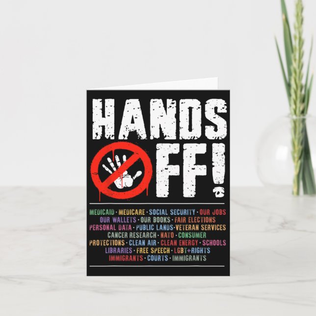 Händer av Protest Social Security and Medicare Pro Kort (Framsida)