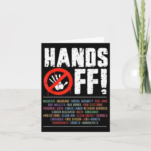 Händer av Protest Social Security and Medicare Pro Kort (Framsida)