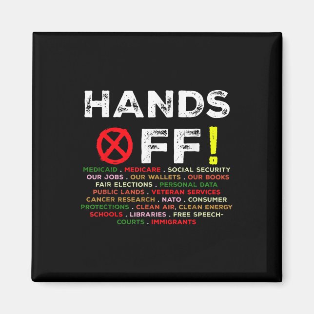 Händer av Protest Social Security and Medicare Pro Magnet (Framsidan)