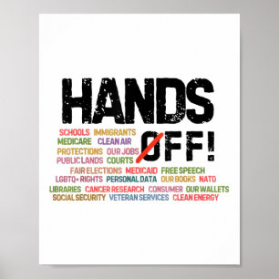 Händer av Protest Social Security and Medicare Pro Poster