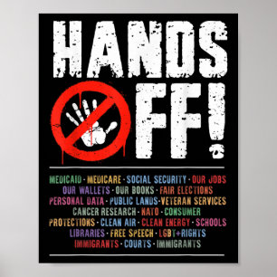 Händer av Protest Social Security and Medicare Pro Poster