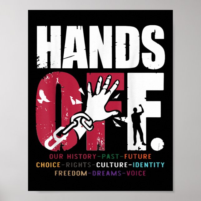 Händer av Protest Social Security and Medicare Pro Poster (Framsidan)