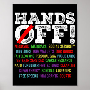 Händer av Protest Social Security and Medicare Pro Poster