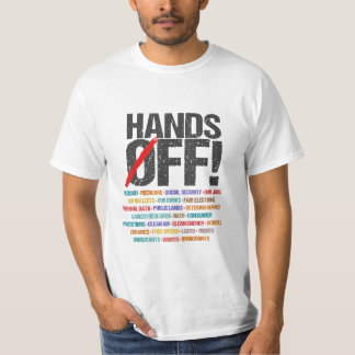 Händer av Protest Social Security and Medicare Pro T Shirt