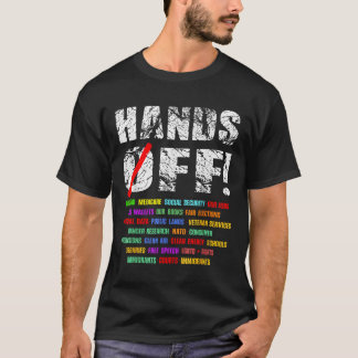 Händer av Protest Social Security and Medicare Pro T Shirt
