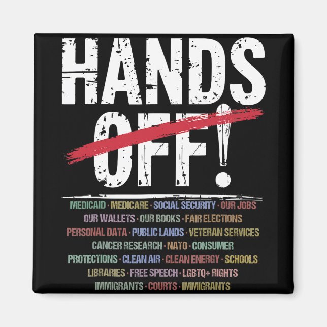 Händer av Protest T-shirt2.png Magnet (Framsidan)