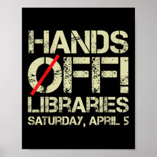Händer av protesten Bibliotek lördag april 5 Manar Poster