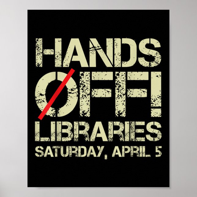 Händer av protesten Bibliotek lördag april 5 Manar Poster (Framsidan)