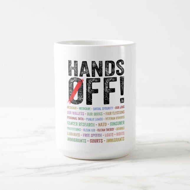 Händer av protester kaffemugg (Center)