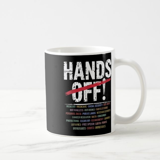 Händer av protester kaffemugg (Höger)