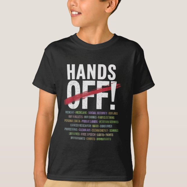 Händer av protester t shirt (Framsida)