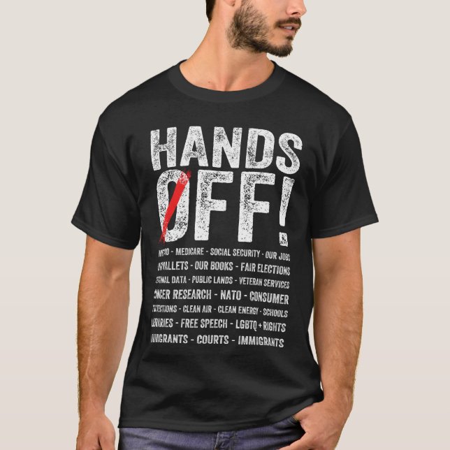 Händer av protester t shirt (Framsida)