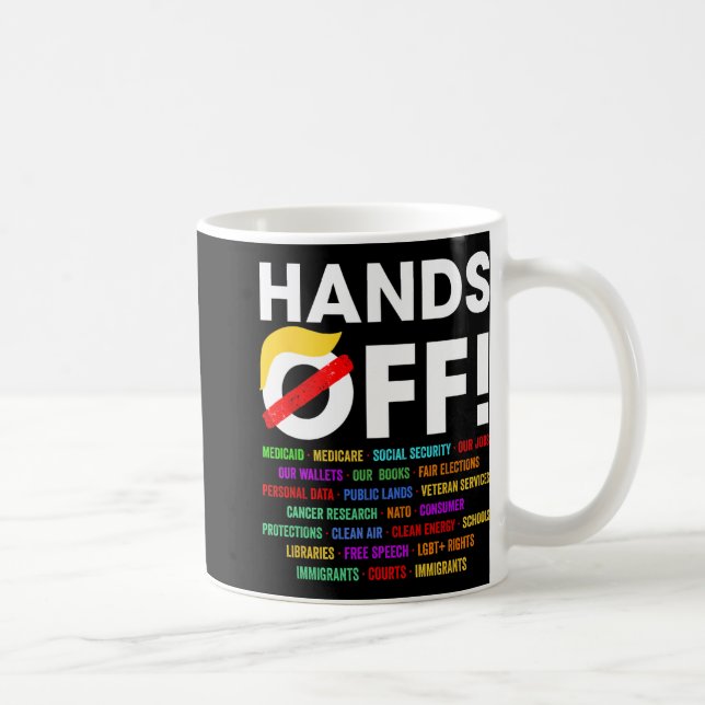 Händer av protesterna lördag april 5 Manar Kvinnor Kaffemugg (Höger)