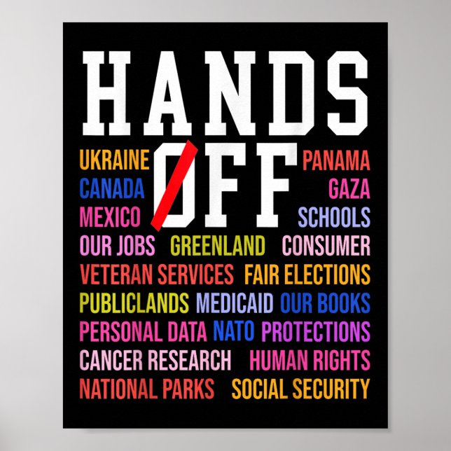 Händer av protesterna lördag april 5 Manar Kvinnor Poster (Framsidan)