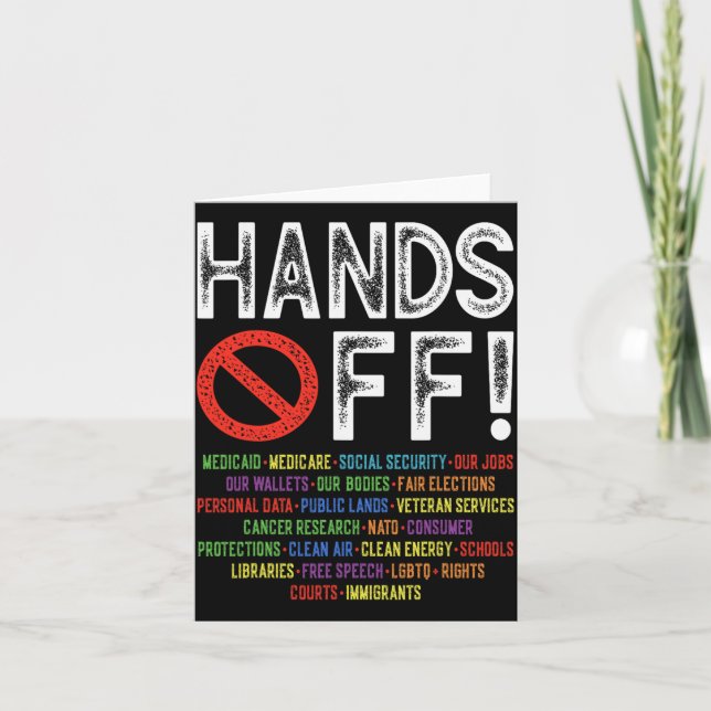 Händer av Social-protester mot kvarstående Spara D Kort (Framsida)