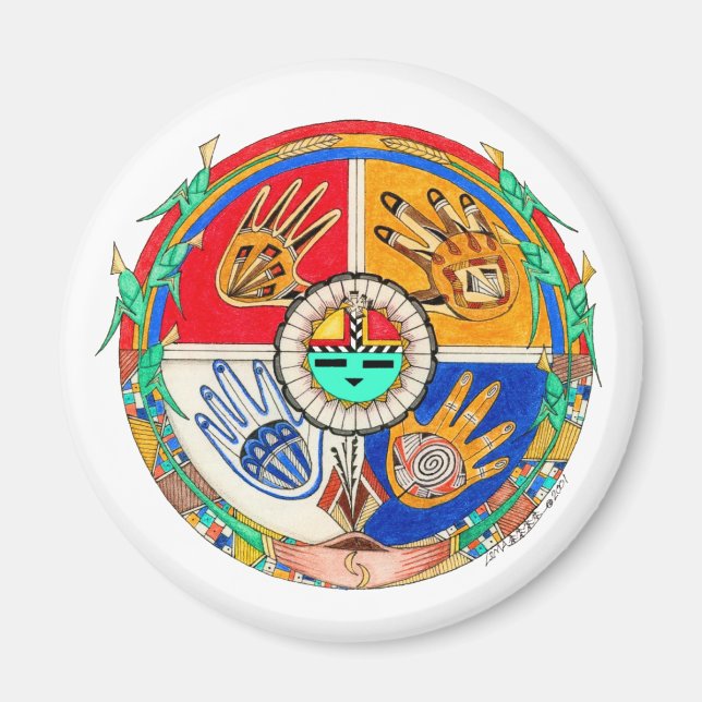 Händer av tidsenergi magnet (Framsidan)