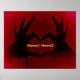 Händer blodig hjärna poster