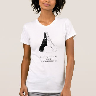 Händer, den inre freden i mig hedrar innersidan... t shirt