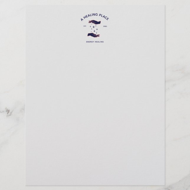 Händer Energy Healer Letterhead Brevhuvud (Framsida)