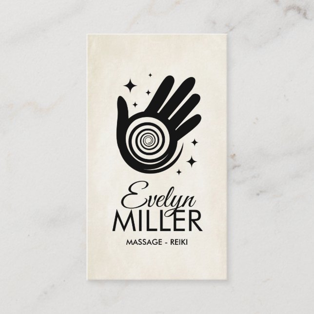 Händer Energy Spiral Visitkort (Framsida)