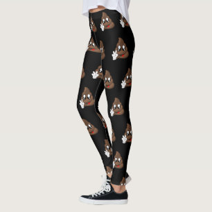 Händer för PoopEmoji fredstecken Leggings