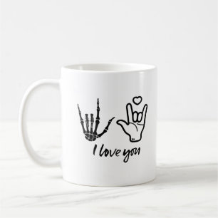 Händer Forming - Skeleton Heart Händer Kaffemugg