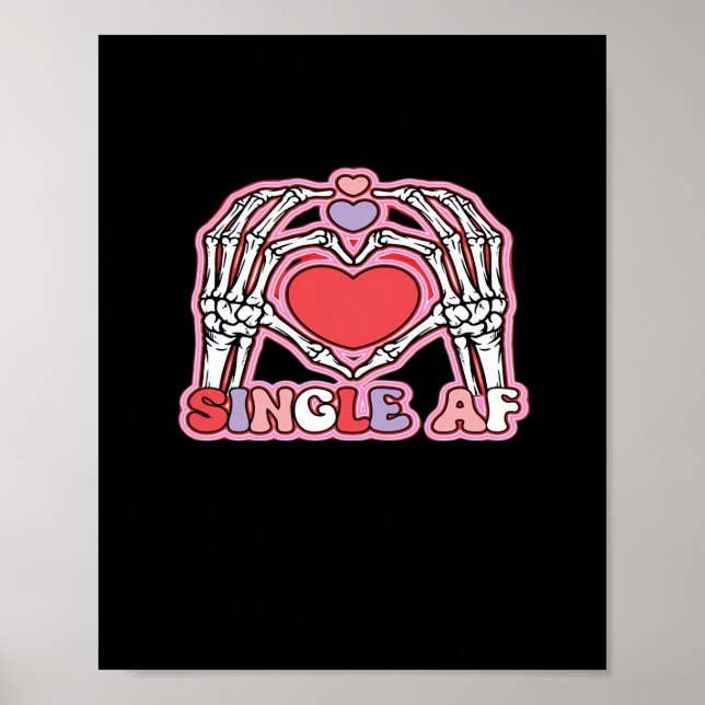 Händer Halloween Classic - Spooky Skeleton Design Poster (Framsidan)