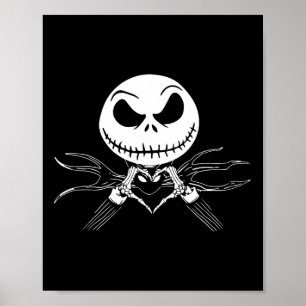 Händer Heart Sign Funny Skull Halloween Costume Poster