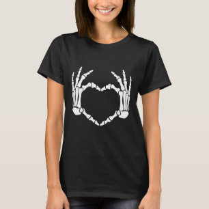 Händer Heart Sign Retro Halloween Costume Women Gi T Shirt