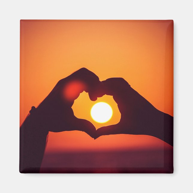 Händer Heart Symbol Kärlek Magnet (Framsidan)