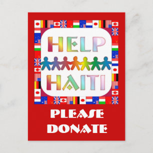 Händer Hjälper Haiti - var snäll och donera Vykort