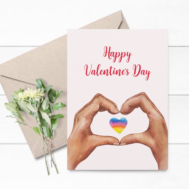 Händer Hjärtas Dag Alla Hjärtans Dag Julkort (Skapare uppladdad)