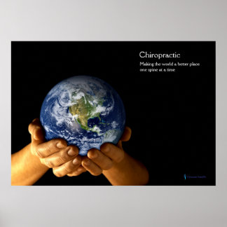 Händer Holding Earth Chiropraktic Poster