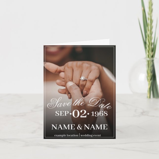 Händer i Färgad Bröllop par med Ring Tack Kort (Framsida)