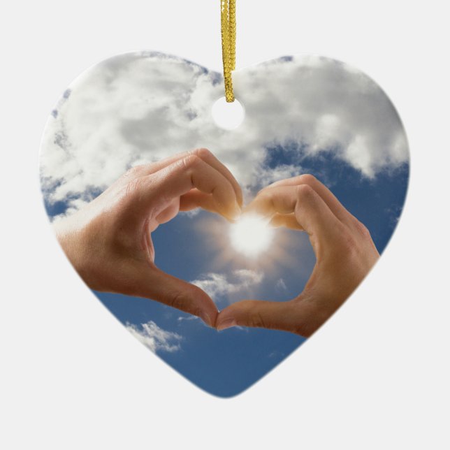 HÄNDER i KÄRLEK Julgransprydnad Keramik (Framsidan)