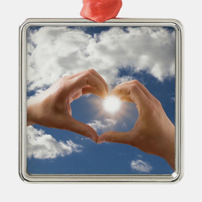 HÄNDER i KÄRLEK Julgransprydnad Metall (Framsidan)